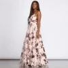 Windsor. Mariah Floral Foil Print Ball Gown -Specialtycookwareus 05004 0036 1 c6115065 282b 4e48 bffd ce7bcb212dd7