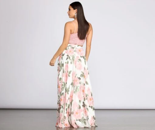 Windsor. Evie Floral Chiffon Two Piece Dress -Specialtycookwareus 05006 0081 2