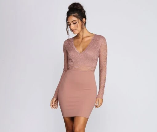 Windsor. Sweet Babe Laced Mini Dress -Specialtycookwareus 05101 0143 1