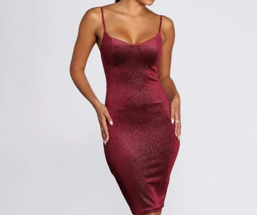 Windsor. Sweetheart Velvet Glitter Midi Dress -Specialtycookwareus 05101 0186 2 189686a5 9074 4501 9b0e a905f60f1bf5