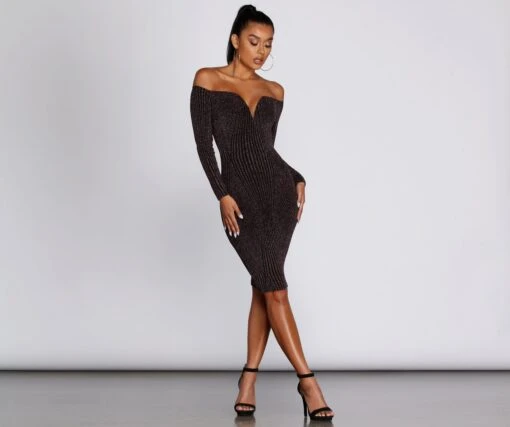 Windsor. Lit In Lurex Midi Dress -Specialtycookwareus 05101 0217 3 80bedb51 95d5 4d9a 9a1d 3295785267ee