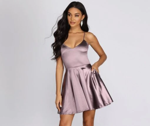 Windsor. Stunning In Satin Skater Dress -Specialtycookwareus 05101 0219 1 853089ea 66ae 46db a346 6b2be00866a0