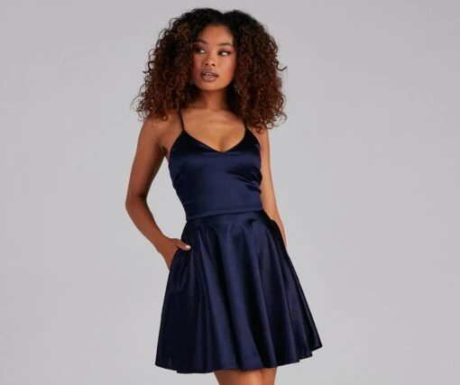 Windsor. Stunning In Satin Skater Dress -Specialtycookwareus 05101 0220 1 cfe36a0c eb7e 4c5f 8b7e 769f974bfa43