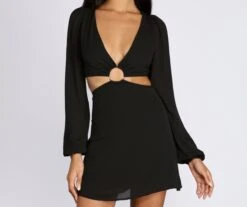 Windsor. O-Ring Waist Cut Out Mini Dress -Specialtycookwareus 05101 0241 3