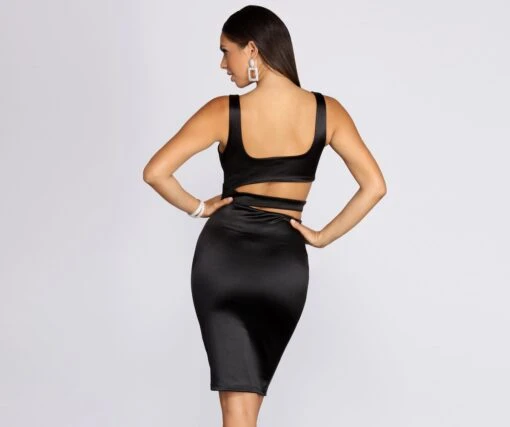 Windsor. Cut Out The Drama Midi Dress -Specialtycookwareus 05101 0301 3