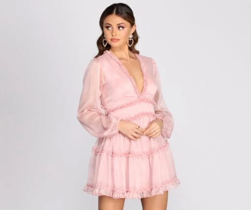 Windsor. Ready To Ruffle Chiffon Mini Dress -Specialtycookwareus 05101 0312 1 ba5ef5a1 b816 4413 8357 87fd2e859e42
