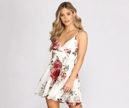 Windsor. Fairy Tale Florals Chiffon Skater Dress -Specialtycookwareus 05101 0315 1