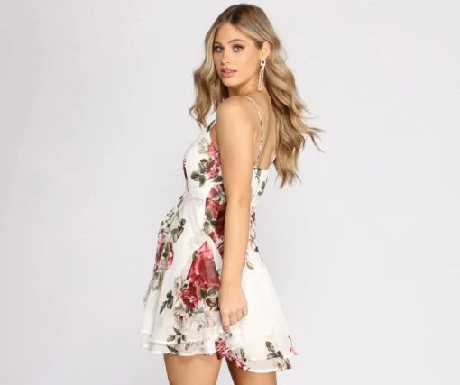 Windsor. Fairy Tale Florals Chiffon Skater Dress -Specialtycookwareus 05101 0315 2