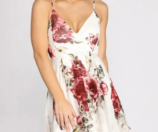 Windsor. Fairy Tale Florals Chiffon Skater Dress -Specialtycookwareus 05101 0315 3