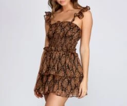 Windsor. Charming Ruffles Floral Mini Dress 4 Windsor. Charming Ruffles Floral Mini Dress -Specialtycookwareus 05101 0426 3