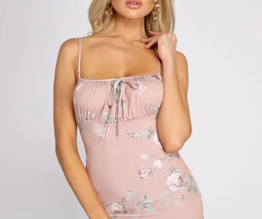 Windsor. Flirty Fleur Tie Front Mini Dress -Specialtycookwareus 05101 0445 3 1