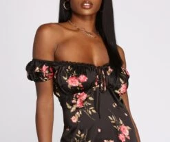 Windsor. Good To Grow Floral Satin Mini Dress -Specialtycookwareus 05101 0459 3 6d971f94 d030 426b 9eba fa0250161532