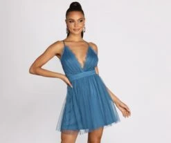 Windsor. Lace Allure Mesh Skater Dress -Specialtycookwareus 05101 0551 1