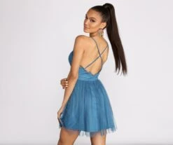 Windsor. Lace Allure Mesh Skater Dress -Specialtycookwareus 05101 0551 2