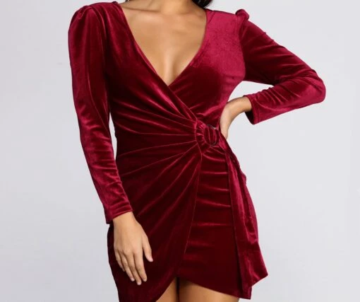 Windsor. Wrapped In Luxe Velvet Mini Dress -Specialtycookwareus 05101 0555 3