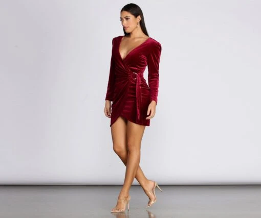 Windsor. Wrapped In Luxe Velvet Mini Dress -Specialtycookwareus 05101 0555 4