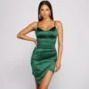 Windsor. So Sleek Ruched Satin Mini Dress -Specialtycookwareus 05101 0573 1
