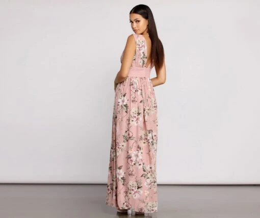 Windsor. Floral Beauty Sleeveless Chiffon Maxi Dress -Specialtycookwareus 05101 0596 2