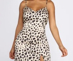 Windsor. Leopard Purrfection Satin Midi Dress -Specialtycookwareus 05101 0599 4 0f5f45e0 cef6 4a7d bdb9 2fbf8768921f