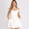 Windsor. Give It A Spin Off Shoulder Pleated Skater Dress -Specialtycookwareus 05101 0783 1 c6033ef6 9204 4a51 be0f 31115a9dd7ab