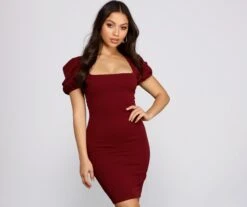 Windsor. Sweet Moments Puff Sleeve Mini Dress -Specialtycookwareus 05101 0804 1 e1ff64d6 c609 4693 8131 c1642d8f3093