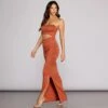 Windsor. Ruched To The Maxi Knit Dress -Specialtycookwareus 05101 0886 1