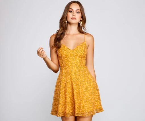 Windsor. Charming Florals Chiffon Skater Dress -Specialtycookwareus 05101 1100 1 f32067eb 8bb5 46c1 8308 bf14f8459944