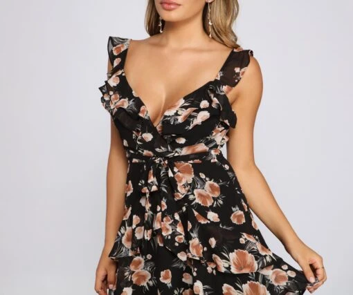Windsor. Wrapped In Florals Chiffon Skater Dress -Specialtycookwareus 05101 1103 4 71a1418e e456 425e a9fc 1bb94ee8fa16