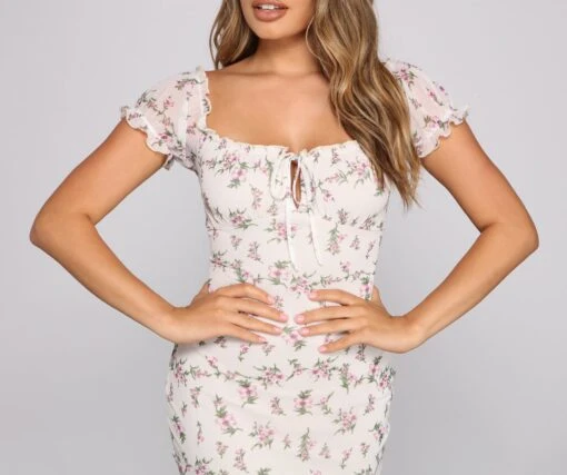 Windsor. Floral Soul Puff Sleeve Mini Dress -Specialtycookwareus 05101 1119 3 1475d31e 382d 4f85 9d4c d3f142105a6e