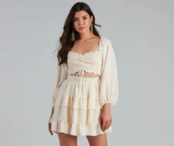 Windsor. So Sweet Ruffled Cutout Skater Dress -Specialtycookwareus 05101 1124 1 e322fc5c 1f8b 4b7a bc4b 4f3718b239f2