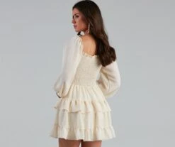 Windsor. So Sweet Ruffled Cutout Skater Dress -Specialtycookwareus 05101 1124 2 8cb92146 4c69 4e8c a22c 42064bd653a0