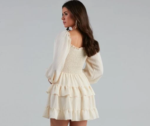 Windsor. So Sweet Ruffled Cutout Skater Dress -Specialtycookwareus 05101 1124 2 8cb92146 4c69 4e8c a22c 42064bd653a0