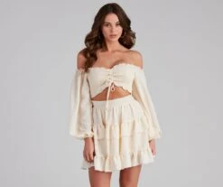 Windsor. So Sweet Ruffled Cutout Skater Dress -Specialtycookwareus 05101 1124 5