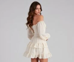 Windsor. So Sweet Ruffled Cutout Skater Dress -Specialtycookwareus 05101 1124 6