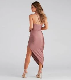 Windsor. The Minimal High Slit Asymmetrical Midi Dress -Specialtycookwareus 05101 1143 2