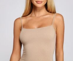 Windsor. Sleek Sleeveless Square Neck Ribbed Knit Midi Dress -Specialtycookwareus 05101 1146 4