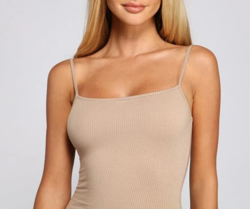 Windsor. Sleek Sleeveless Square Neck Ribbed Knit Midi Dress -Specialtycookwareus 05101 1146 4