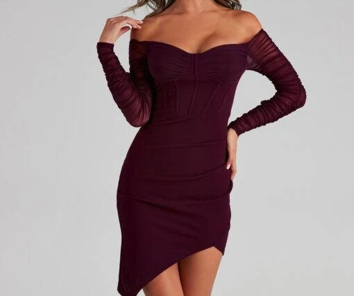 Windsor. Sweet And Stunning Ruched Mini Dress -Specialtycookwareus 05101 1227 4