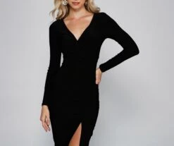 Windsor. Wrapped In Chic Ruched Midi Dress -Specialtycookwareus 05101 1228 4
