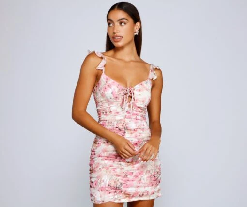 Windsor. Weekend-Ready Floral Chiffon Mini Dress -Specialtycookwareus 05101 1311 1