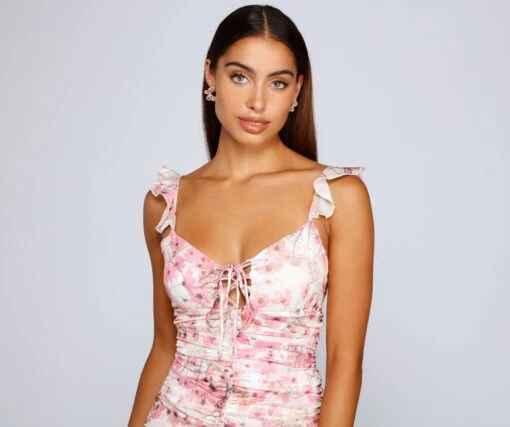 Windsor. Weekend-Ready Floral Chiffon Mini Dress -Specialtycookwareus 05101 1311 4