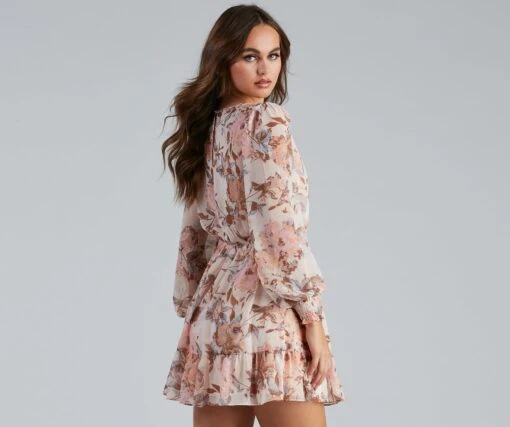 Windsor. Southern Charm Floral Chiffon A-Line Dress -Specialtycookwareus 05101 1324 2
