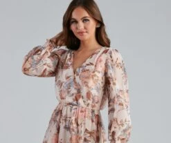 Windsor. Southern Charm Floral Chiffon A-Line Dress -Specialtycookwareus 05101 1324 3