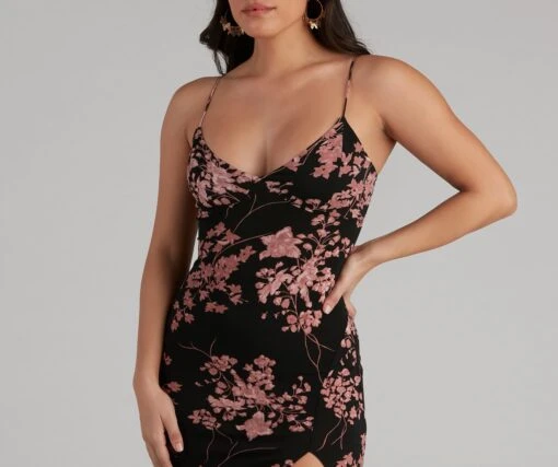 Windsor. Cherry Blossom Slit Midi Dress -Specialtycookwareus 05101 1364 3 a12a53f2 d781 4d3c a813 91986d3fc8fc