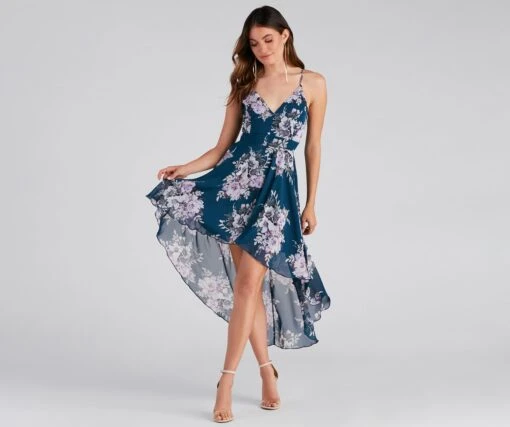 Windsor. Sugar And Spice Floral High-Low Dress -Specialtycookwareus 05101 1388 1