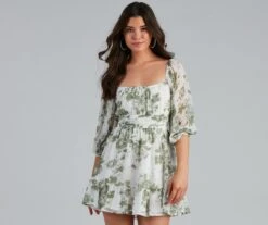 Windsor. Sunday Girl Floral Chiffon Skater Dress -Specialtycookwareus 05101 1425 1