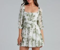 Windsor. Sunday Girl Floral Chiffon Skater Dress -Specialtycookwareus 05101 1425 4