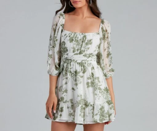 Windsor. Sunday Girl Floral Chiffon Skater Dress -Specialtycookwareus 05101 1425 4