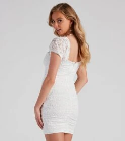 Windsor. Lace Setter Puff Sleeve Mini Dress -Specialtycookwareus 05101 1426 3