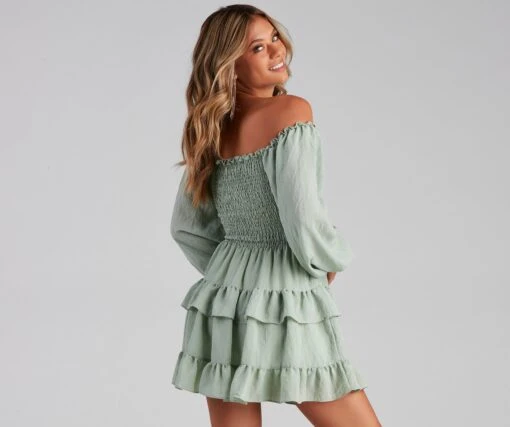 Windsor. So Sweet Ruffled Cutout Skater Dress -Specialtycookwareus 05101 1437 2